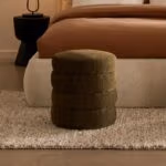 Memphis Olive Storage Ottoman