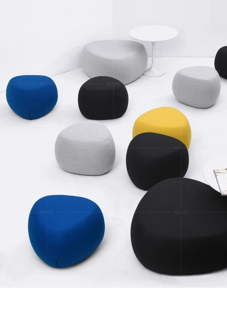 Pebble Fabric Sofa Pier – Scandinavian Wabi-Sabi Stool, Creative Simple Stool in Multiple Sizes - Pouf Ottoman - S4824e147d66c4b26a8bc294b3b04a32eu