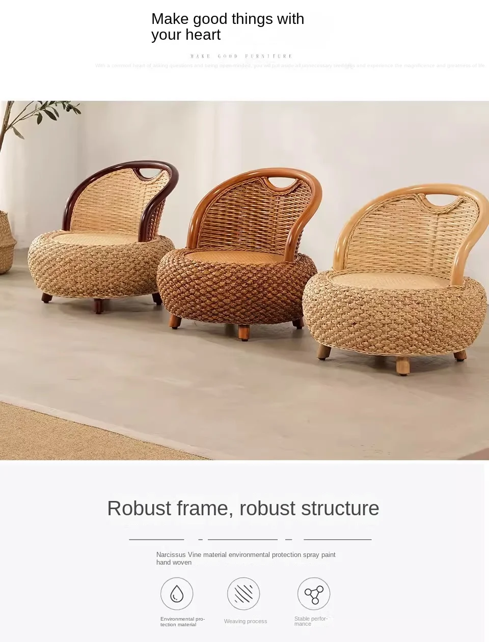 Japanese Pouf Rattan Futon Stool – Lazy Chair with Backrest for Balcony & Living Room - Pouf Ottoman - S4997ed2ad7e7459a89d83c391d8f4f4fT