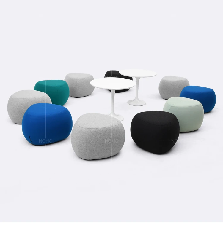 Pebble Fabric Sofa Pier – Scandinavian Wabi-Sabi Stool, Creative Simple Stool in Multiple Sizes - Pouf Ottoman - S4b20c4b6bae14bf5ae985d7c4999af9aY
