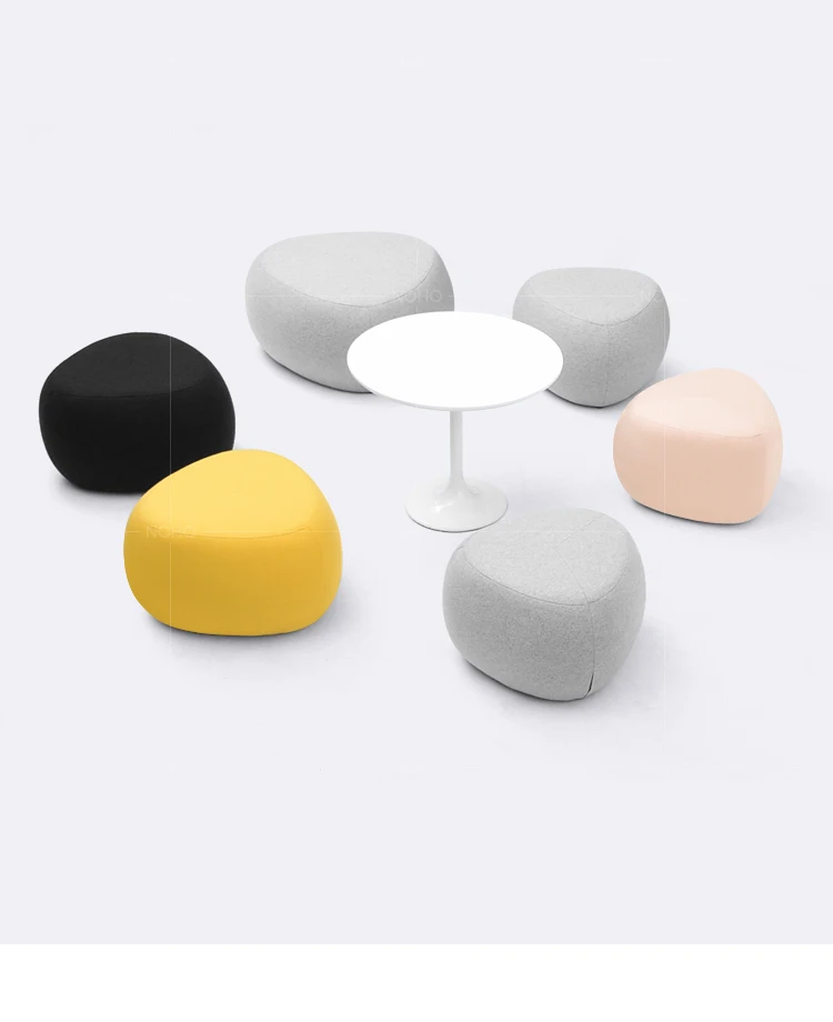 Pebble Fabric Sofa Pier – Scandinavian Wabi-Sabi Stool, Creative Simple Stool in Multiple Sizes - Pouf Ottoman - S6dcaf55c5826452ab2c5fcf2acd5b0b2i