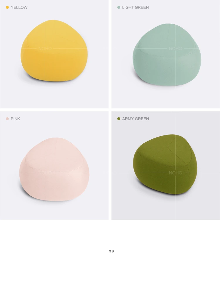 Pebble Fabric Sofa Pier – Scandinavian Wabi-Sabi Stool, Creative Simple Stool in Multiple Sizes - Pouf Ottoman - S88a13c5c25a6462d85e5f00c5b753b847