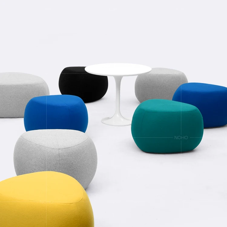 Pebble Fabric Sofa Pier – Scandinavian Wabi-Sabi Stool, Creative Simple Stool in Multiple Sizes - Pouf Ottoman - Sa4d62fa70b614e6ba2cdb88954d4c939j
