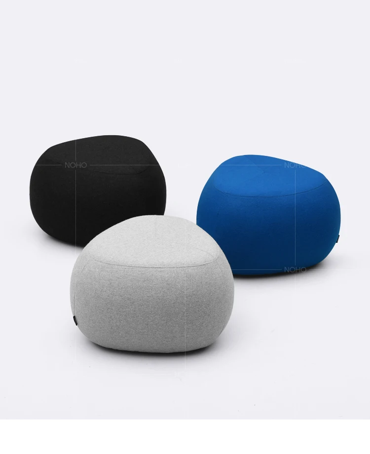 Pebble Fabric Sofa Pier – Scandinavian Wabi-Sabi Stool, Creative Simple Stool in Multiple Sizes - Pouf Ottoman - Scc1a24f7c46044ebba0dbef71f647258M